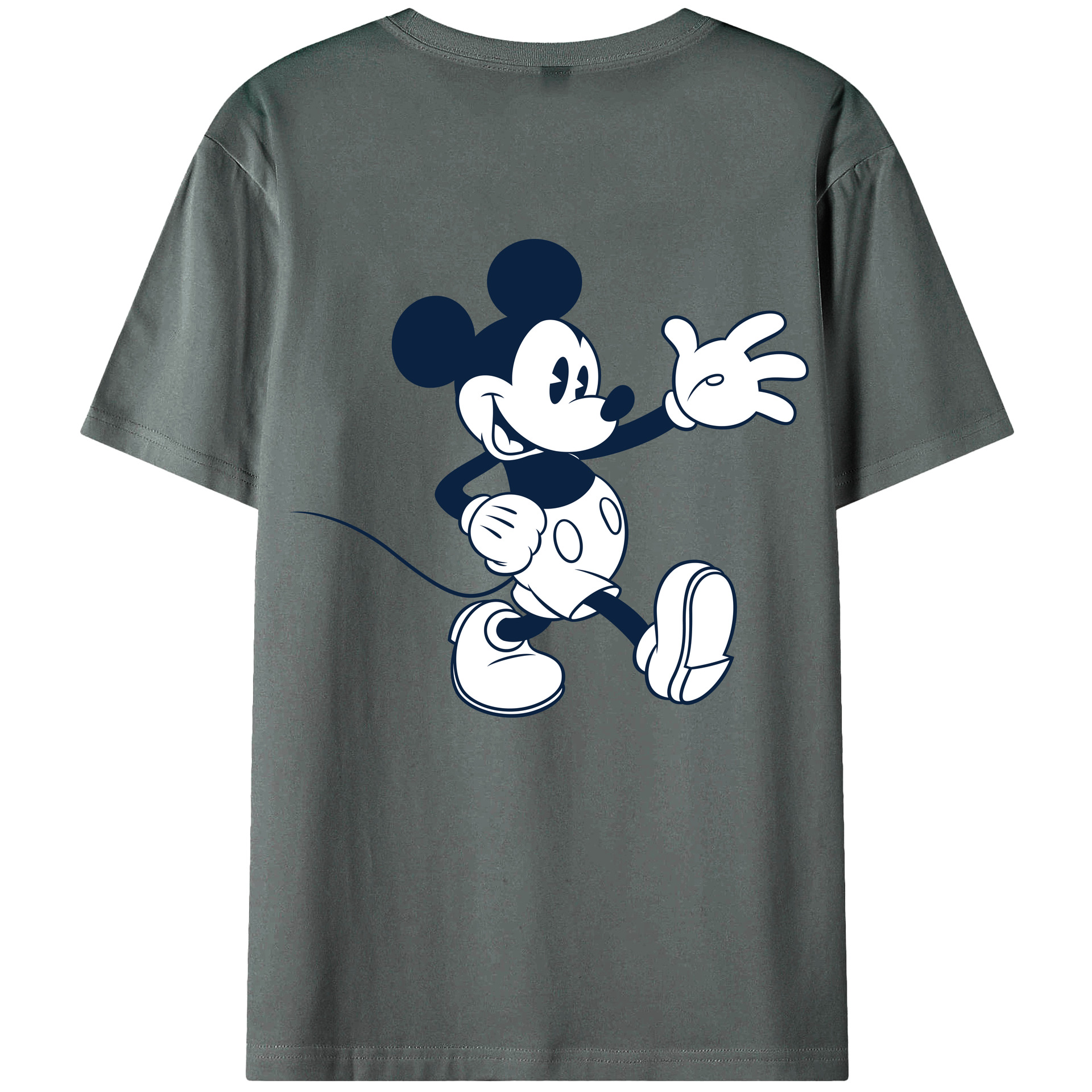 （画像用） ミッキーマウス Mickey Mouse 綿100％半袖Tシャツ（背面プリント）